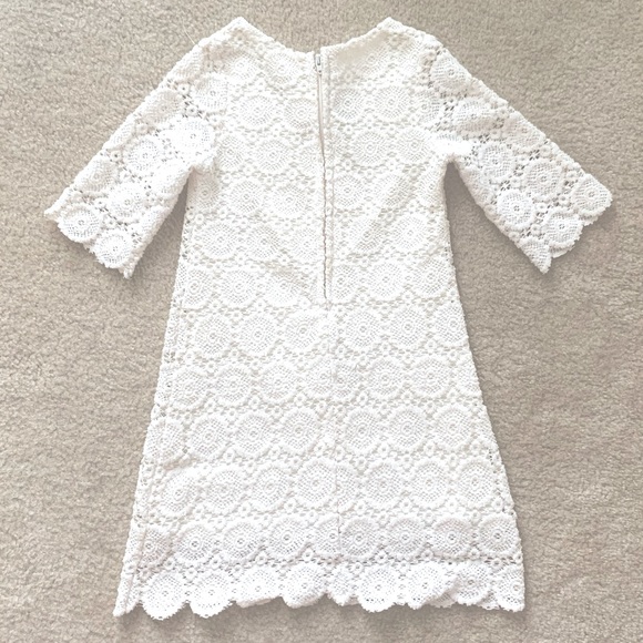 Rare Editions White Lace Long Sleeves Dress - Picture 2 of 8